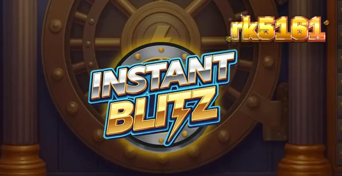 Tampilan visual slot Instant Blitz dengan tema brankas neon